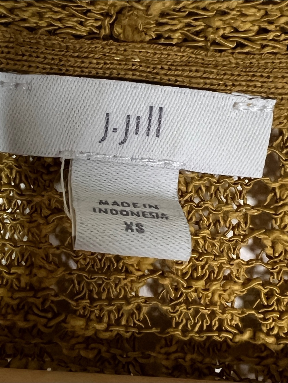 J. Jill mustard yellow V-neck lightweight sweater top size XS B189 - Picture 3 of 4